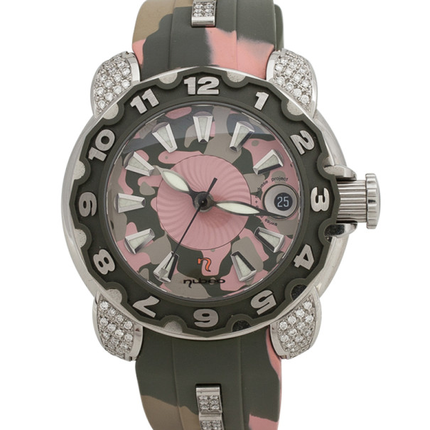 Nubeo Camo-Jellyfish SS Womens Diving Womens Watch 36 MM