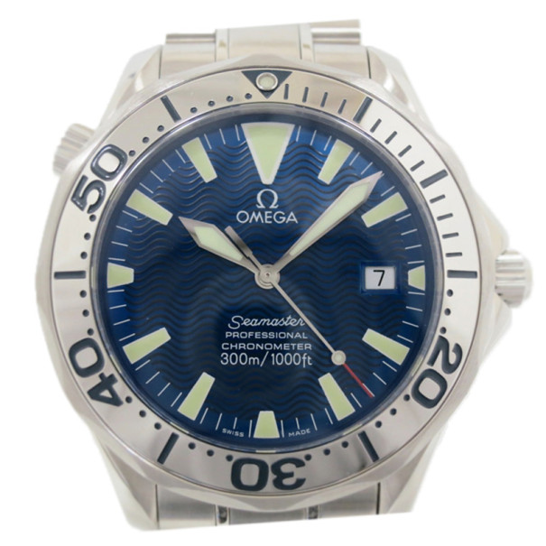 Pre Owned Omega Seamaster Helium Escapement SS Blue Mens Wristwatch 41 MM