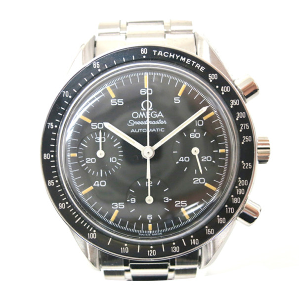 Omega Speedmaster SS Black Mens Wristwatch  