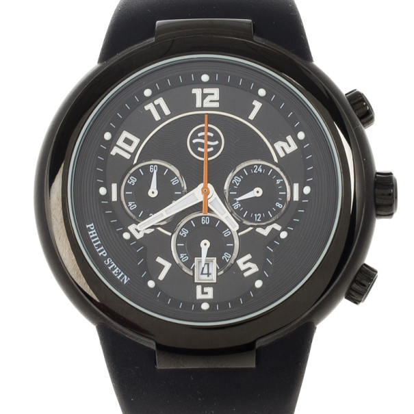 Philip Stein Active Stainless Steel & Rubber Mens Wristwatch 42 MM