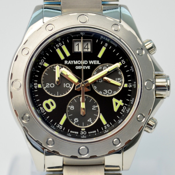 مملوكة مسبقًا Raymond Weil Tango Black Chronograph Mens Watch