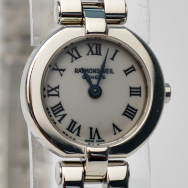 Pre Owned Raymond Weil SS White Ladies Wristwatch