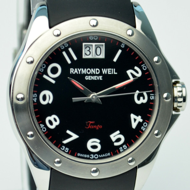 Raymond Weil Tango SS Black Mens Wristwatch 