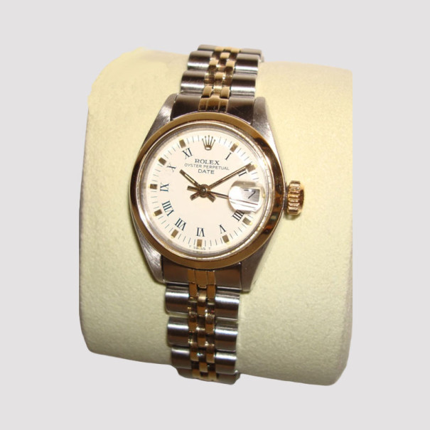 Pre Owned Rolex Oyster Perpetual Date Ladies Watch SS/Gold