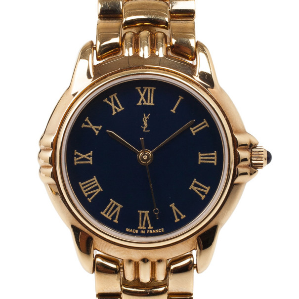 Pre Owned Yves Saint Laurent Gold Plated SS Womens Wristwatch 31 MM