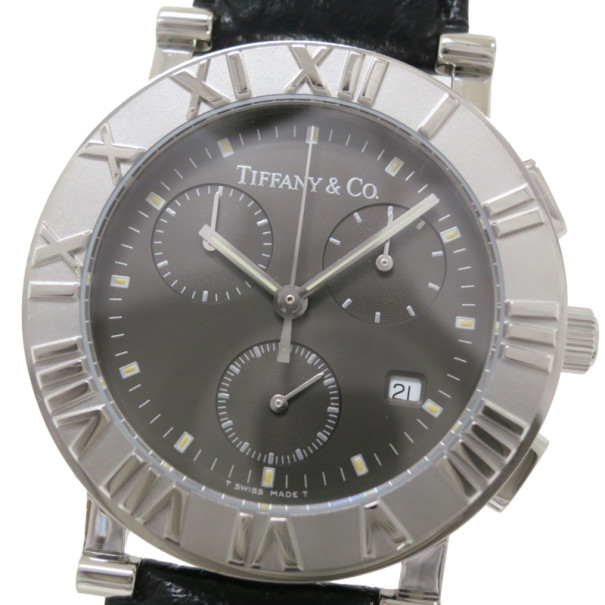 Tiffany & Co. Stainless Steel Atlas Womens Chronograph 35 MM