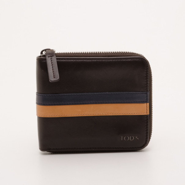 Tod's Navy Striped Wallet