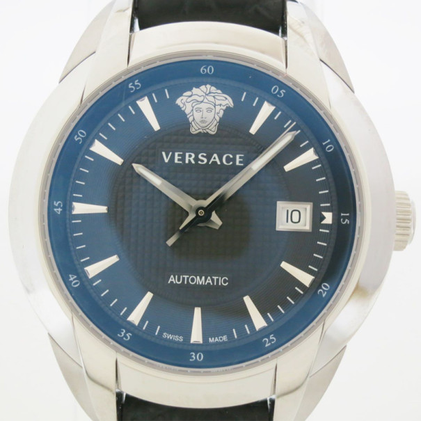 Versace Character SS Leather Mens Wristwatch 42 MM