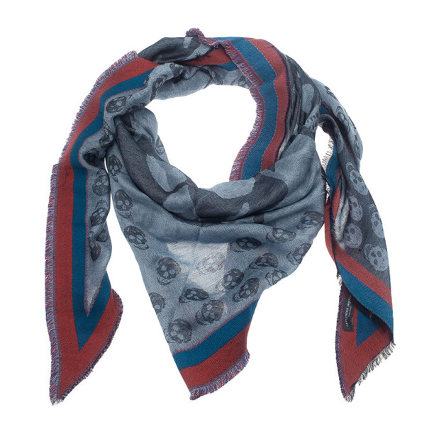 Pre Owned وشاح اليكساندر ماكوين كشمير مودال جمجمة للجنسين