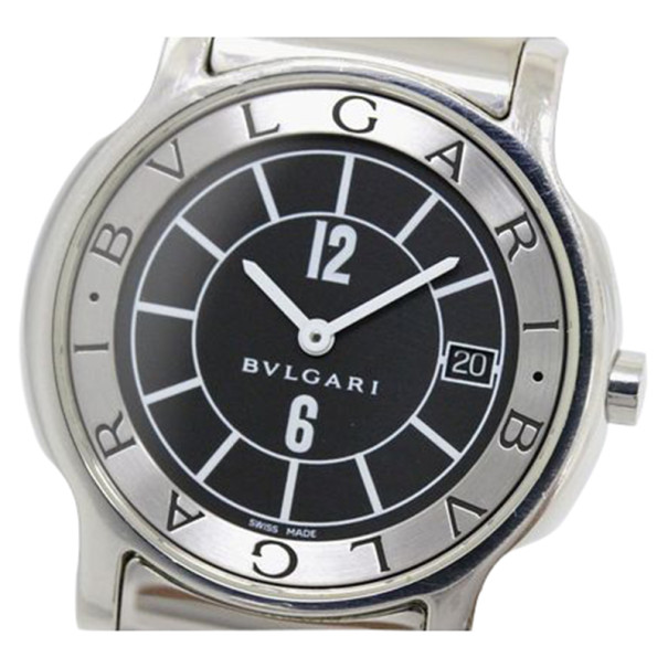 Pre Owned Bvlgari Solotempo Stainless Steel Unisex Wristwatch 35MM