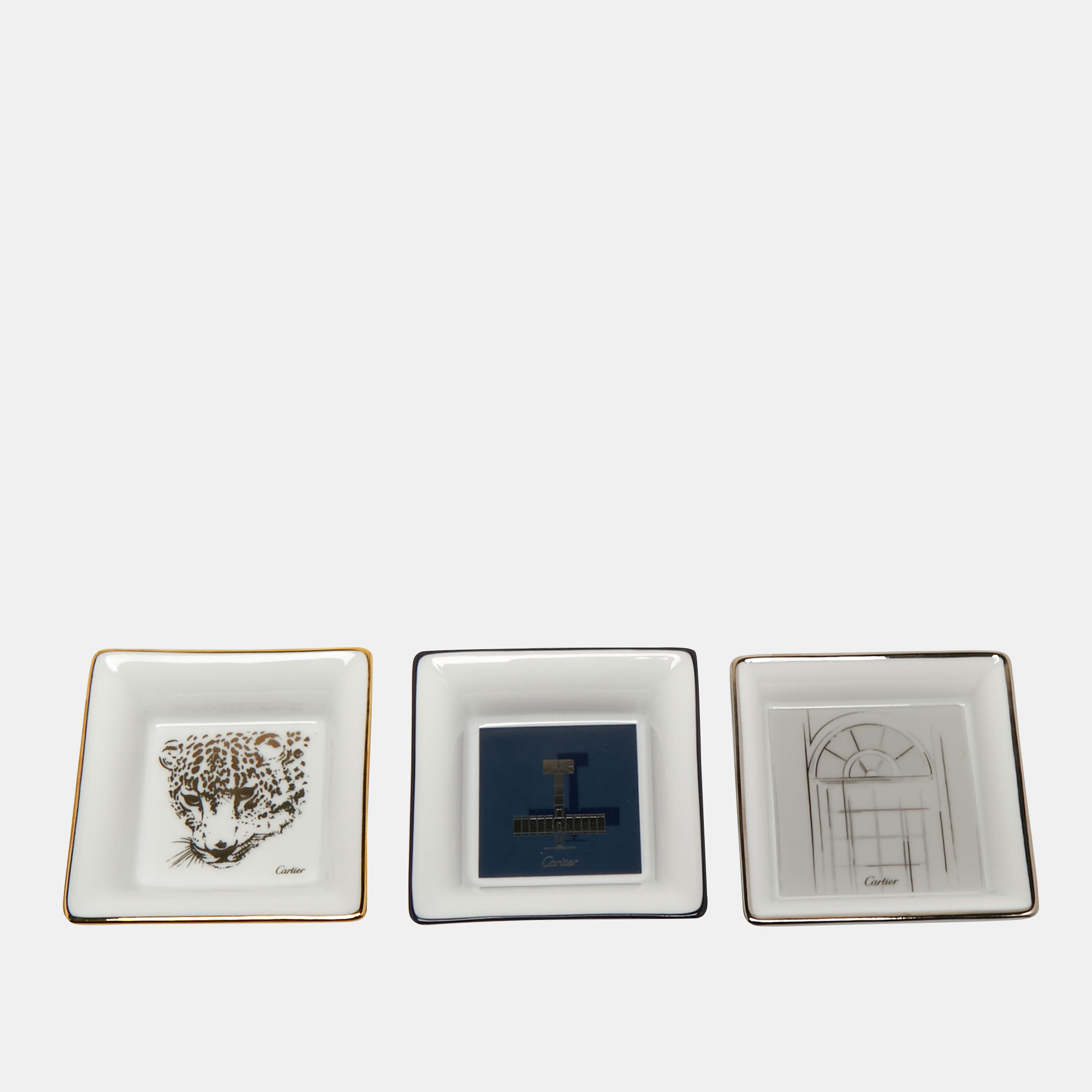Cartier Ribbon Mini Trinket Tray Solo Blue