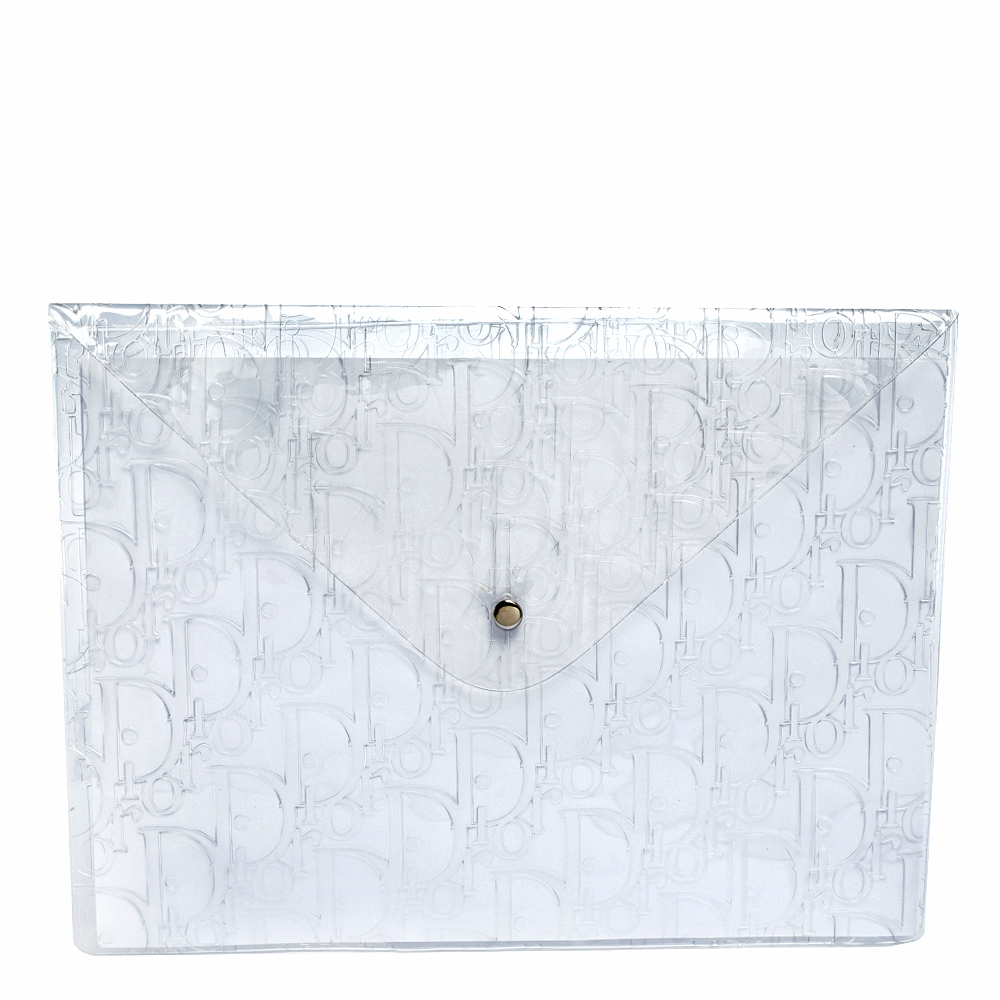 Dior Clear Monogram Embossed File Case