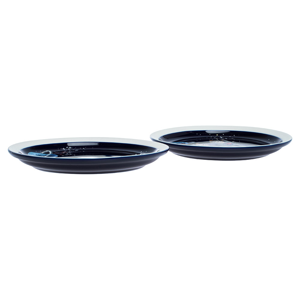 

Dolce & Gabbana Midnight Blue/White Ceramic Space Cartoon Dishes Plate