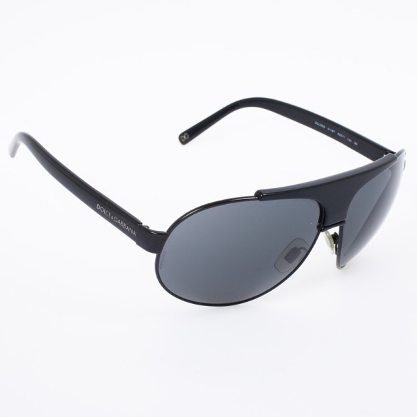 مملوكة مسبقًا Dolce and Gabbana DG 2056 Black Unisex Aviators