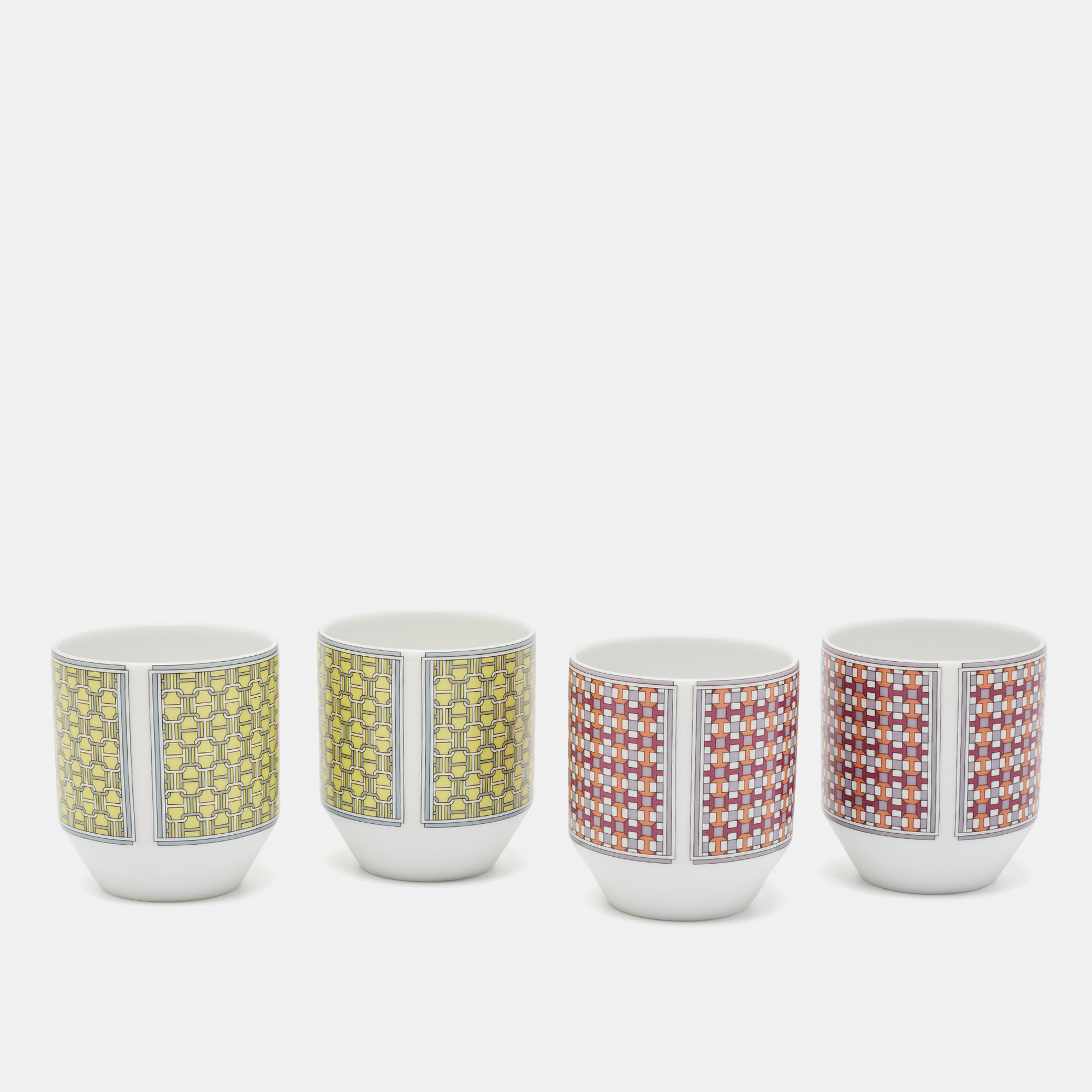 Hermès Porcelain Tie Set Tumbler Set of 4