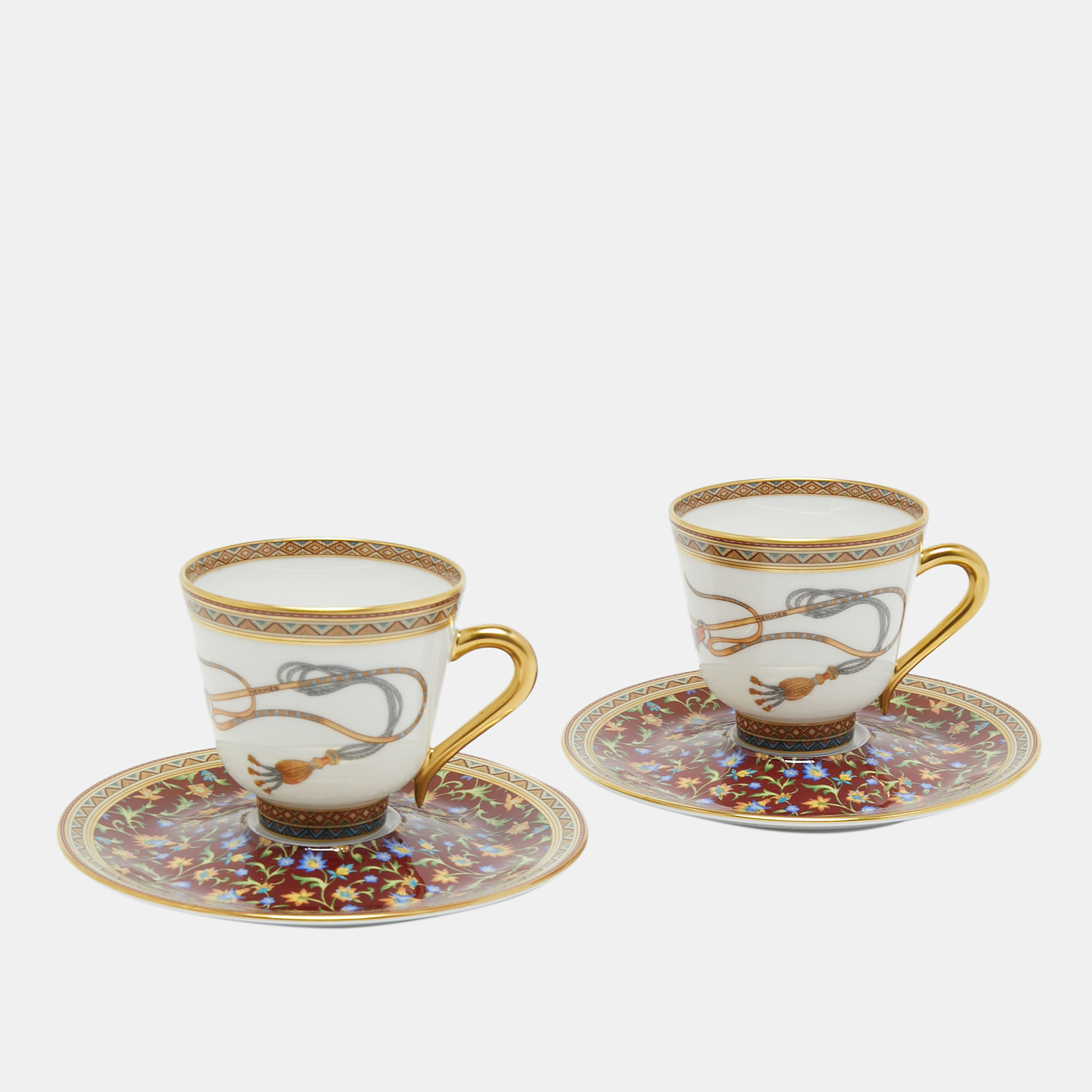 Hermes Cheval D' Orient Coffee Cup & Saucer Set