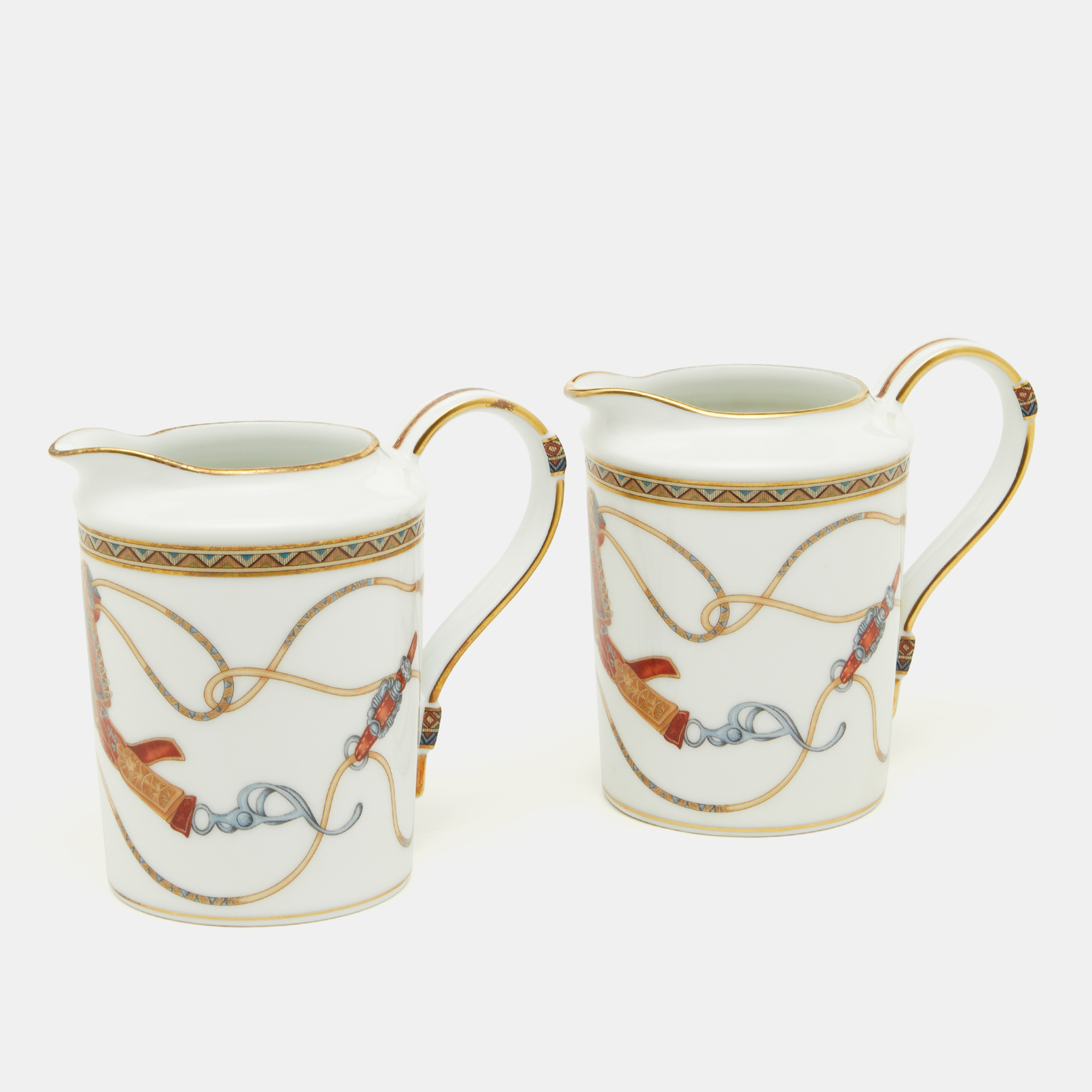 White Cheval d'Orient Creamer Set of 2