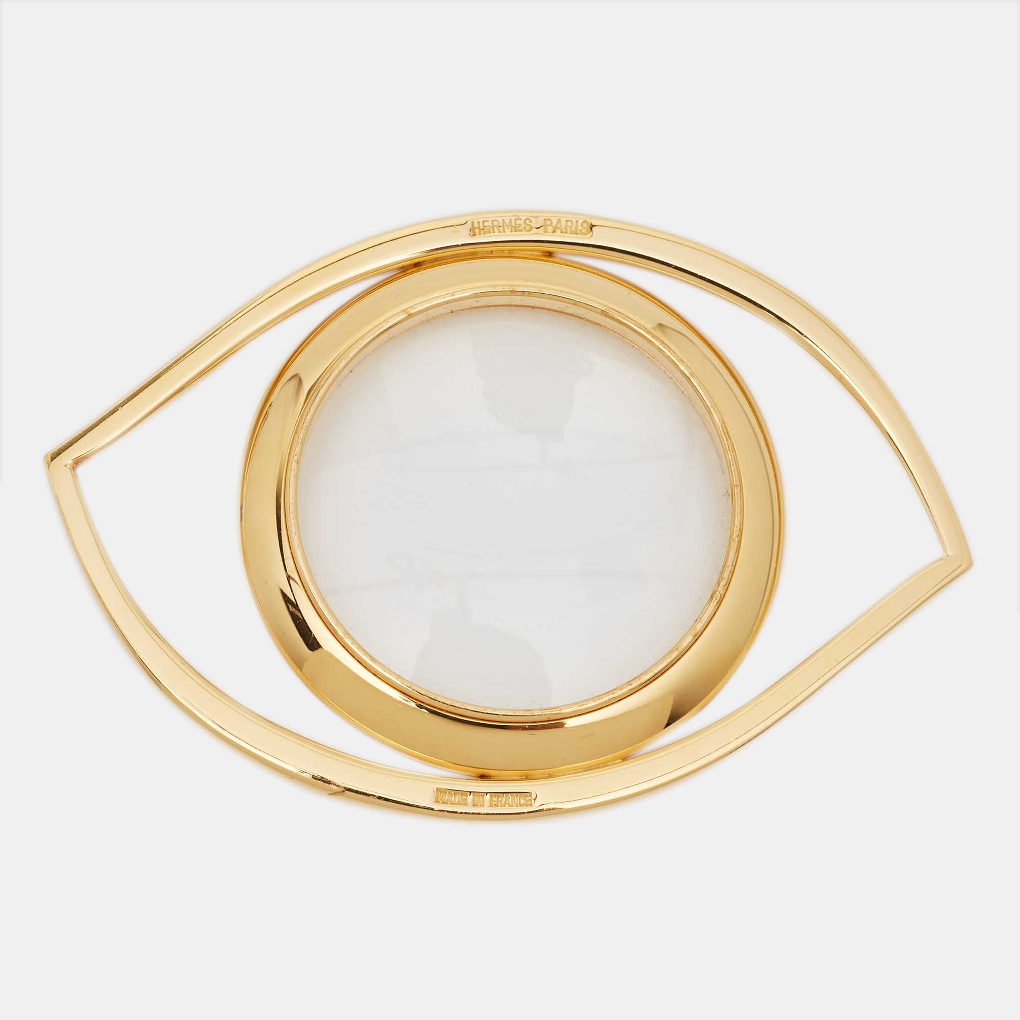 Hermes Oeil Gold Tone Magnifying Glass