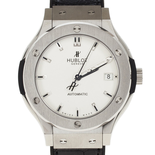 Hublot White Titanium Classic Fusion Unisex Wristwatch 38MM