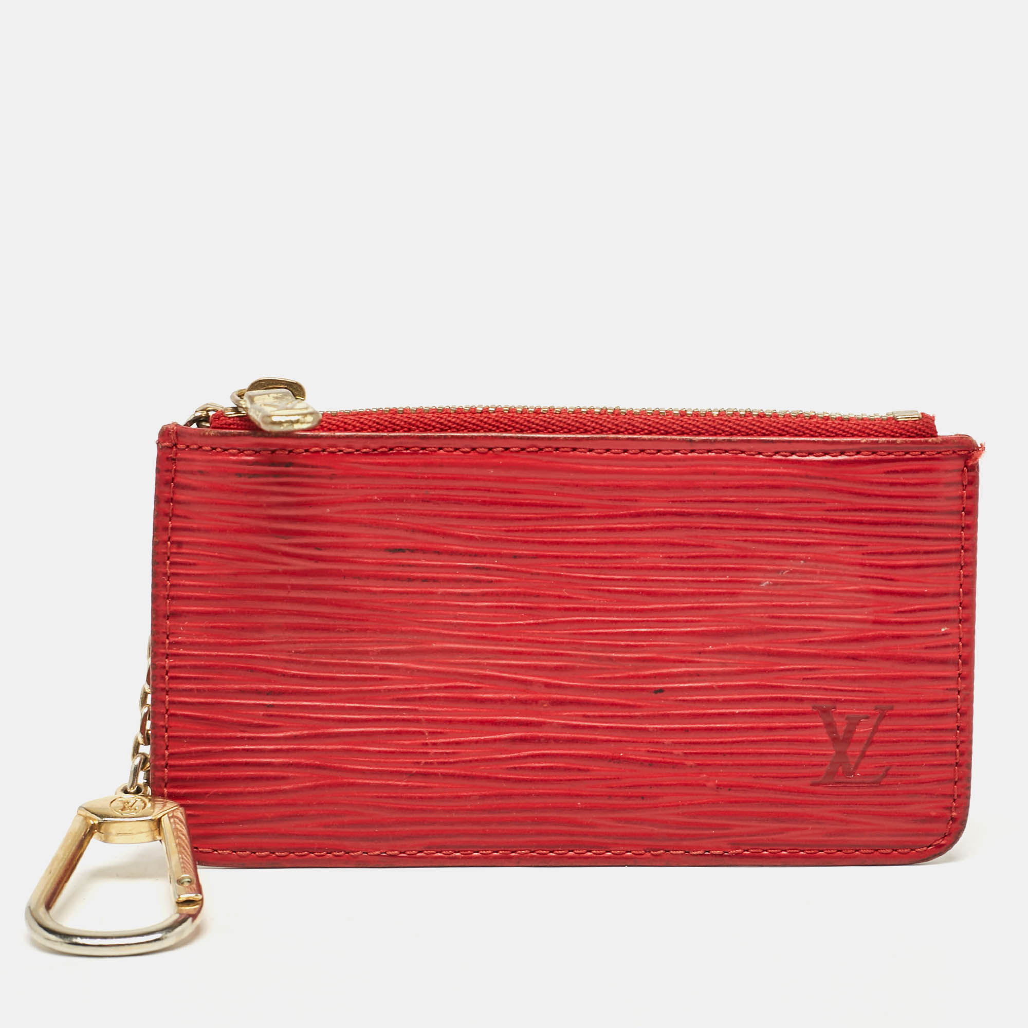 

Louis Vuitton Red Epi Leather Vernis Key Pouch