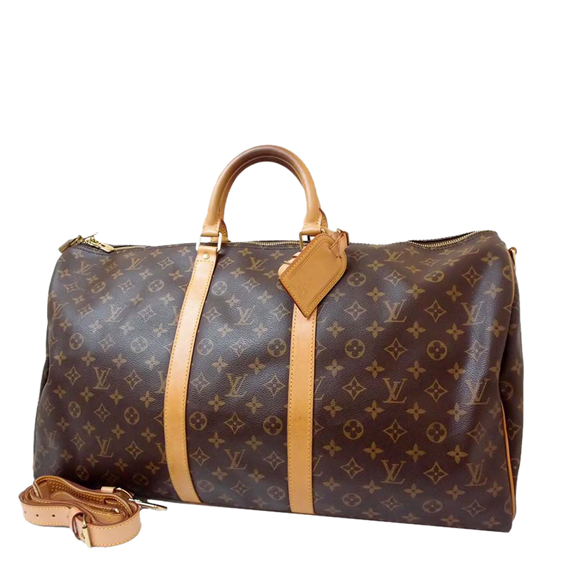 Pre Owned Louis Vuitton Monogram Canvas Keepall Bandouliere 55