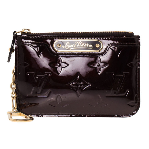 مملوكة مسبقًا Louis Vuitton Amarante Monogram Vernis Key Pouch
