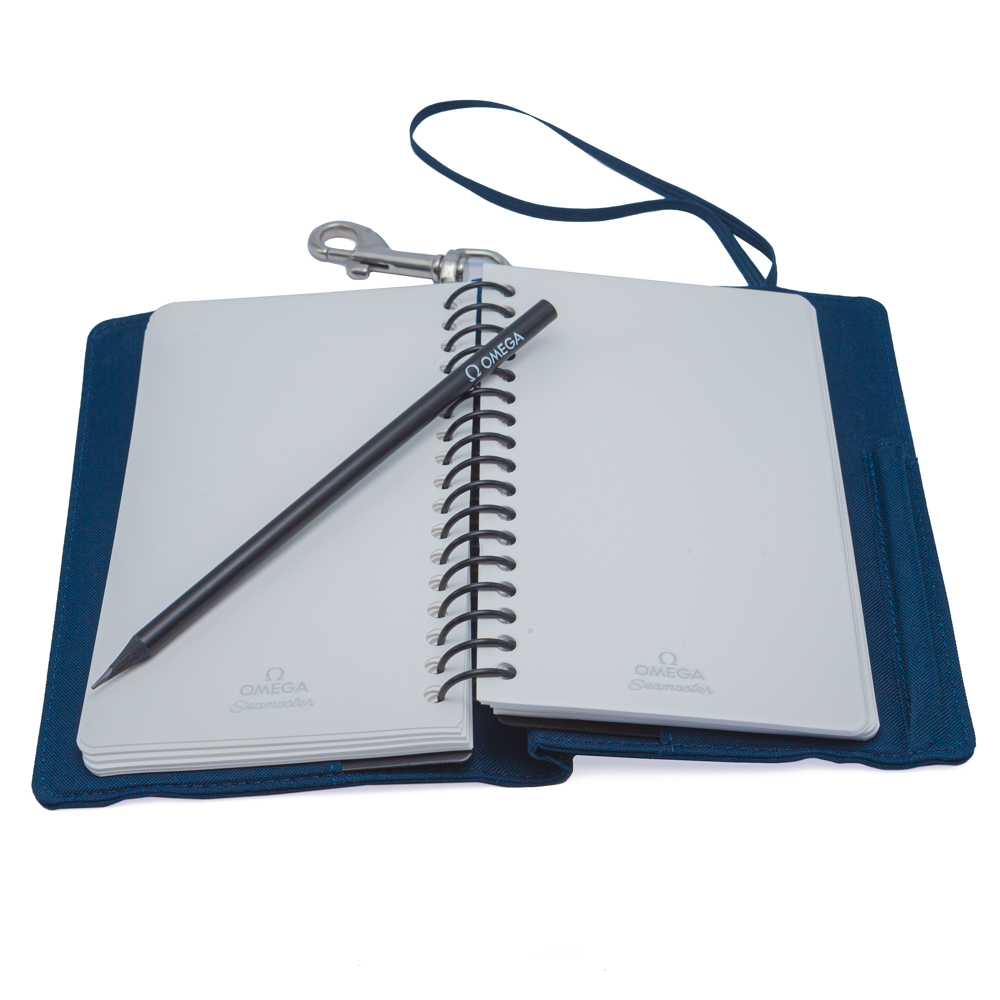 

Omega Seamaster Navy Blue Notebook and Pencil Set