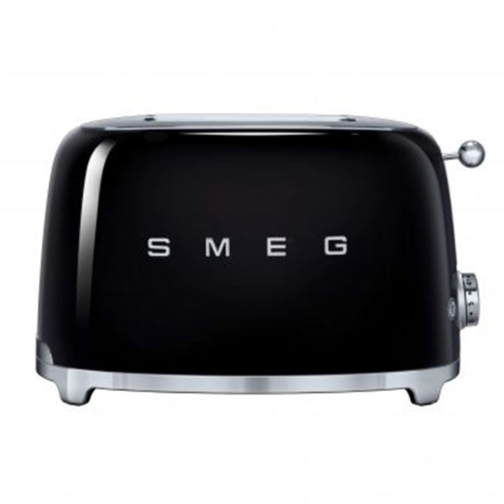 Smeg 50's Retro Style Aesthetic 2 Slice Toaster, Black (Available for UAE Customers Only)