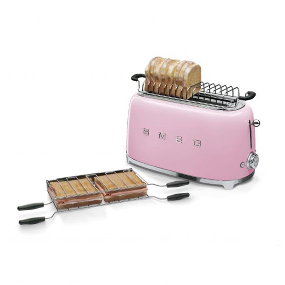 

Smeg 50's Retro Style Aesthetic 4 Slice Toaster, Pink (Available for UAE Customers Only