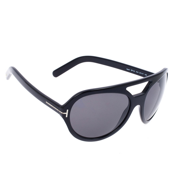 Pre Owned Tom Ford Black Henri Round Unisex Sunglasses