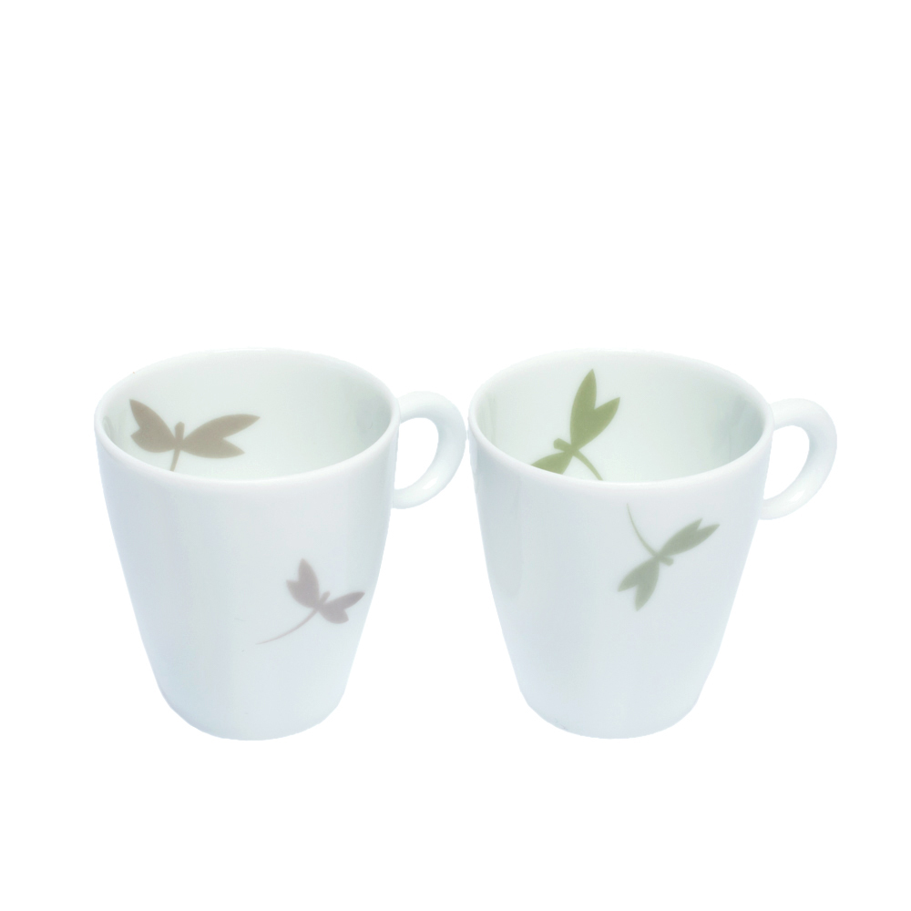 

Van Cleef & Arpels Dragonfly 3 Pc Tea Cup & Saucer Set, White