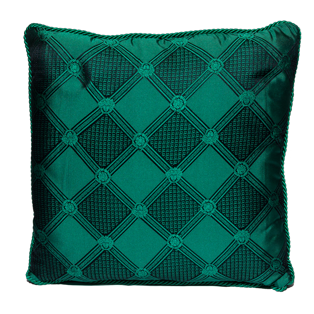 مملوكة مسبقًا Versace Medusa Green & Black Cotton & Velvet Cushion