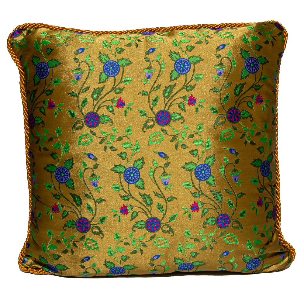 

Versace Purple & Yellow Cotton Cushion, Multicolor
