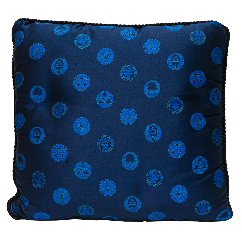 

Versace Medusa Blue Cotton Cushion