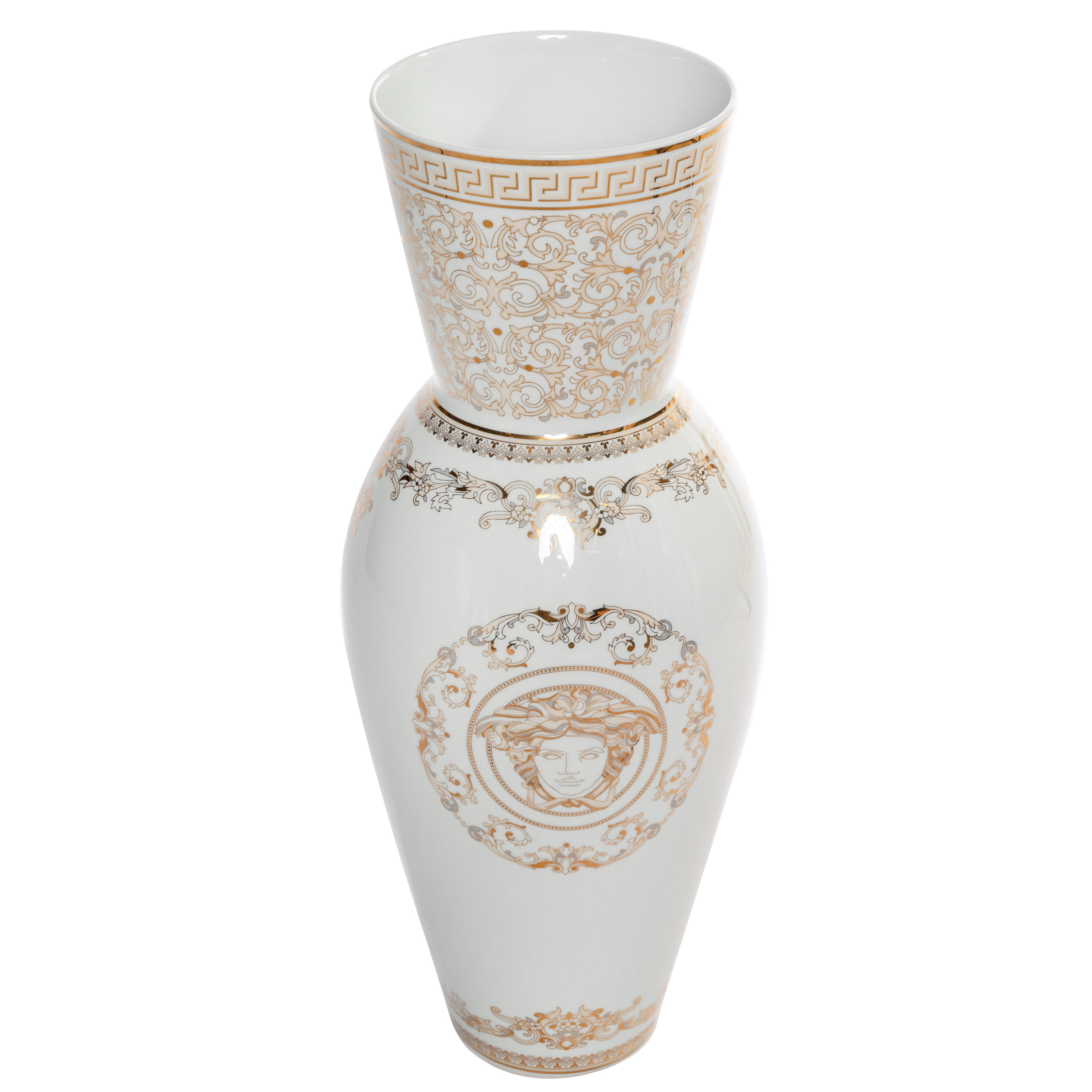 

Versace X Rosenthal Porcelain Medusa Gala Vase, Gold