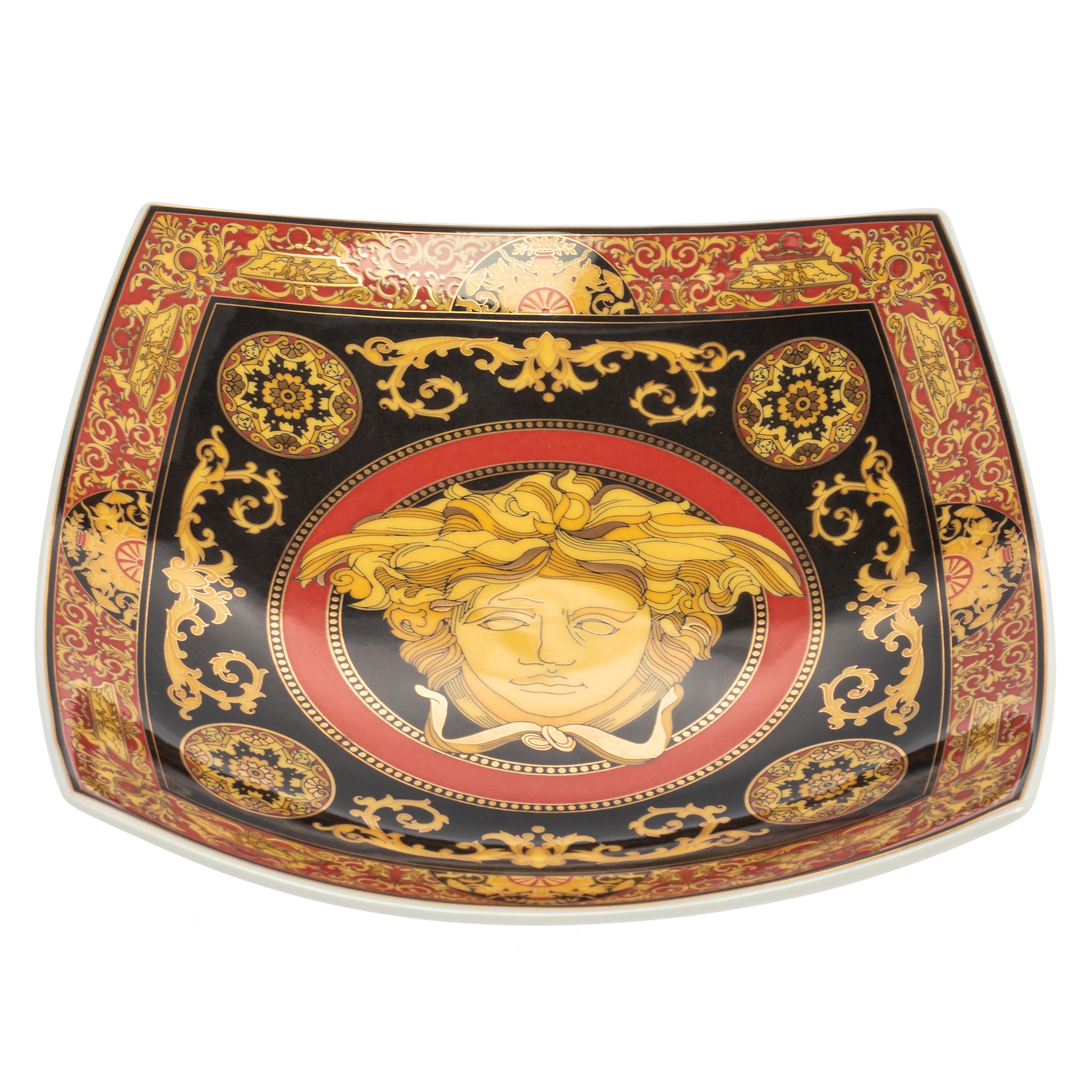 

Rosenthal Meets Versace Medusa Square Dish, Red