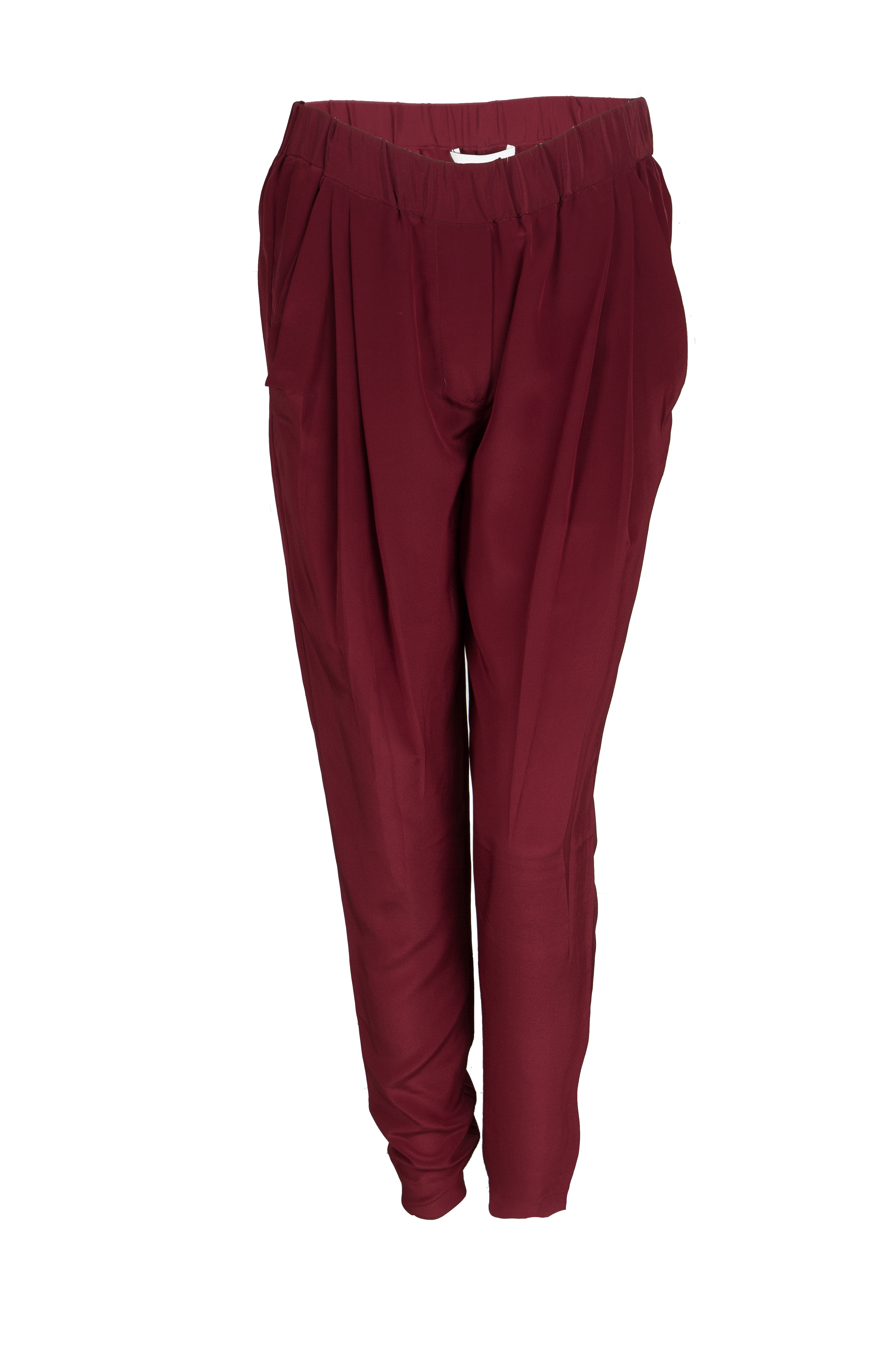 مملوكة مسبقًا 3.1 Phillip Lim Red Silk Elasticized Waist Draped Pocket Pants S