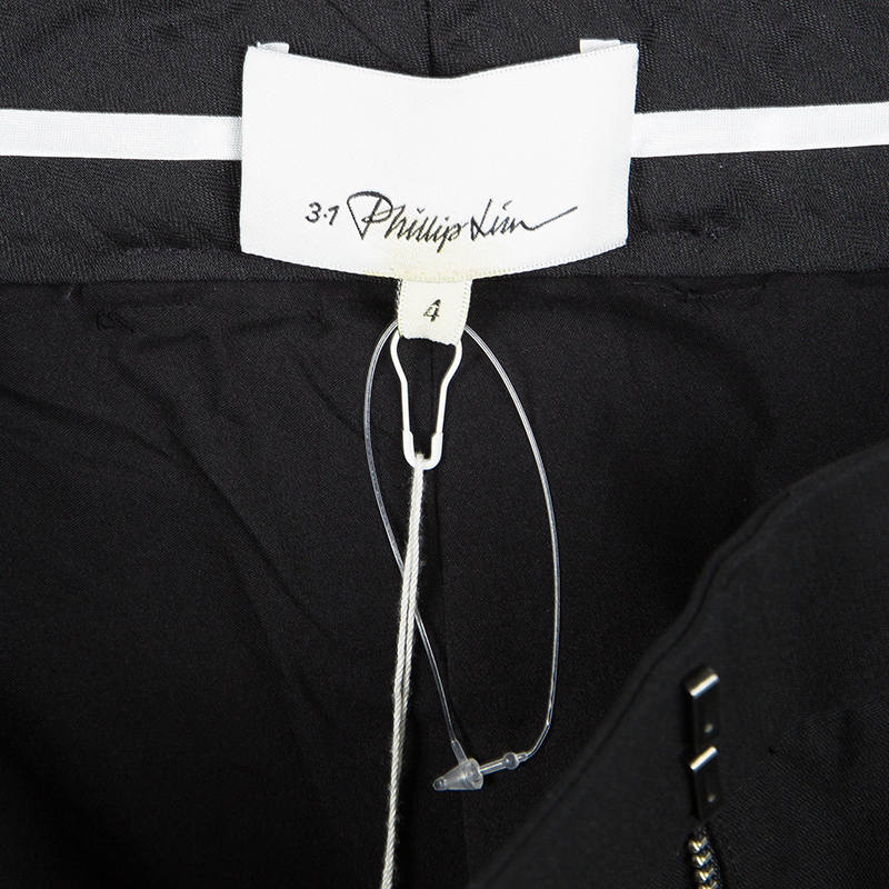 Pre Owned 3.1 Phillip Lim Black Cropped Flared Trousers S