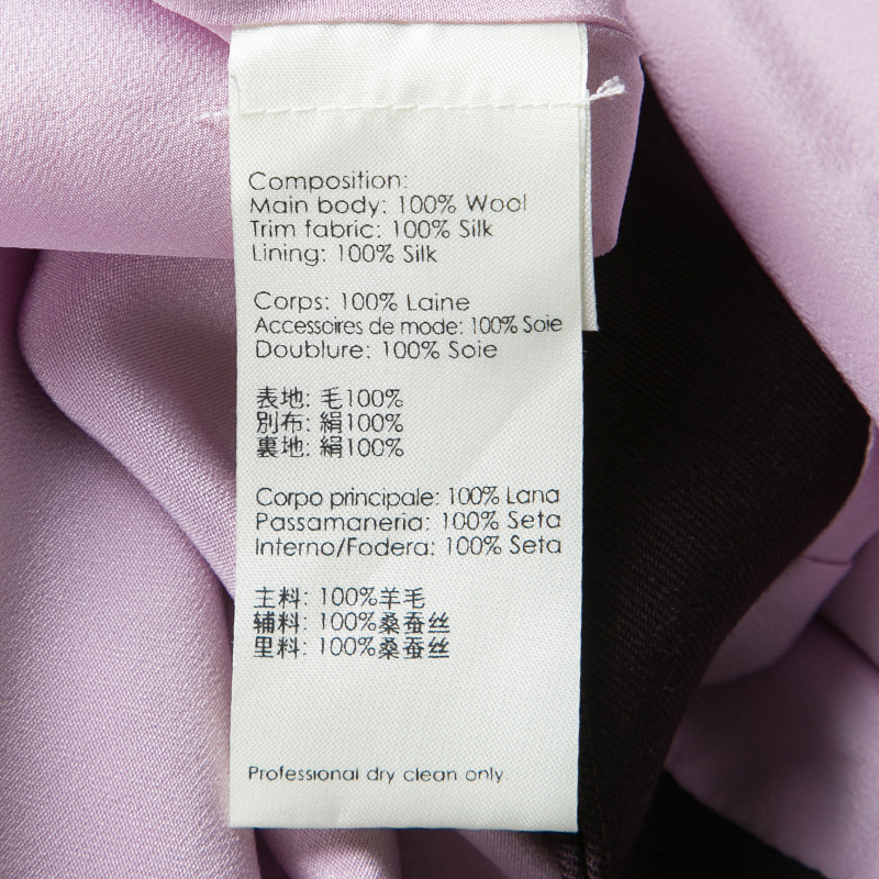 Pre Owned 3.1 Phillip Lim Mulberry Purple Colorblock Horizon Wool and Silk Skirt S
