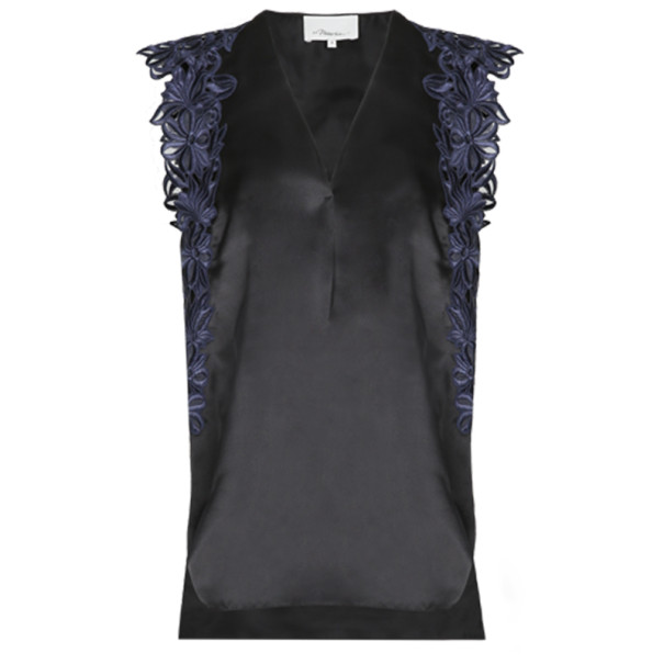 Pre Owned 3.1 Phillip Lim Sleeveless Lace-Detailed Blouse M