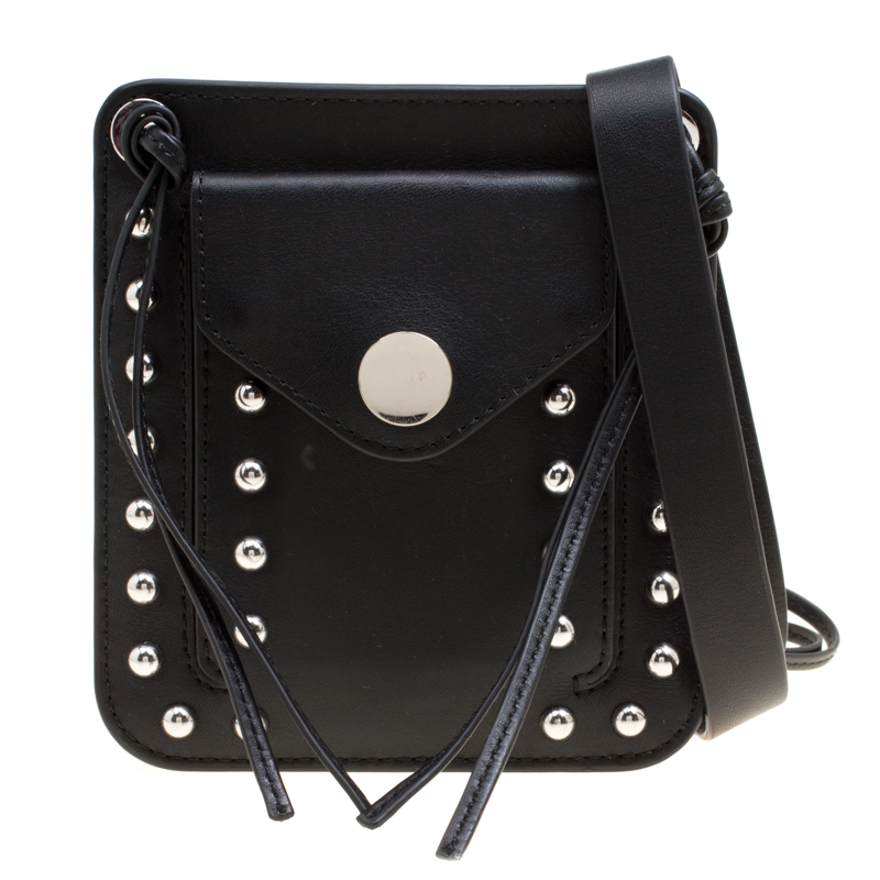 3.1 Phillip Lim Black Leather Dolly Pocket Crossbody Bag