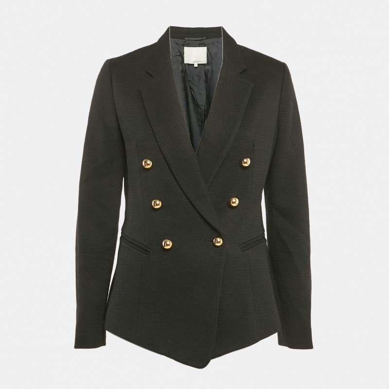 

3.1 Phillip Lim Black Wool Double Breasted Jacket M