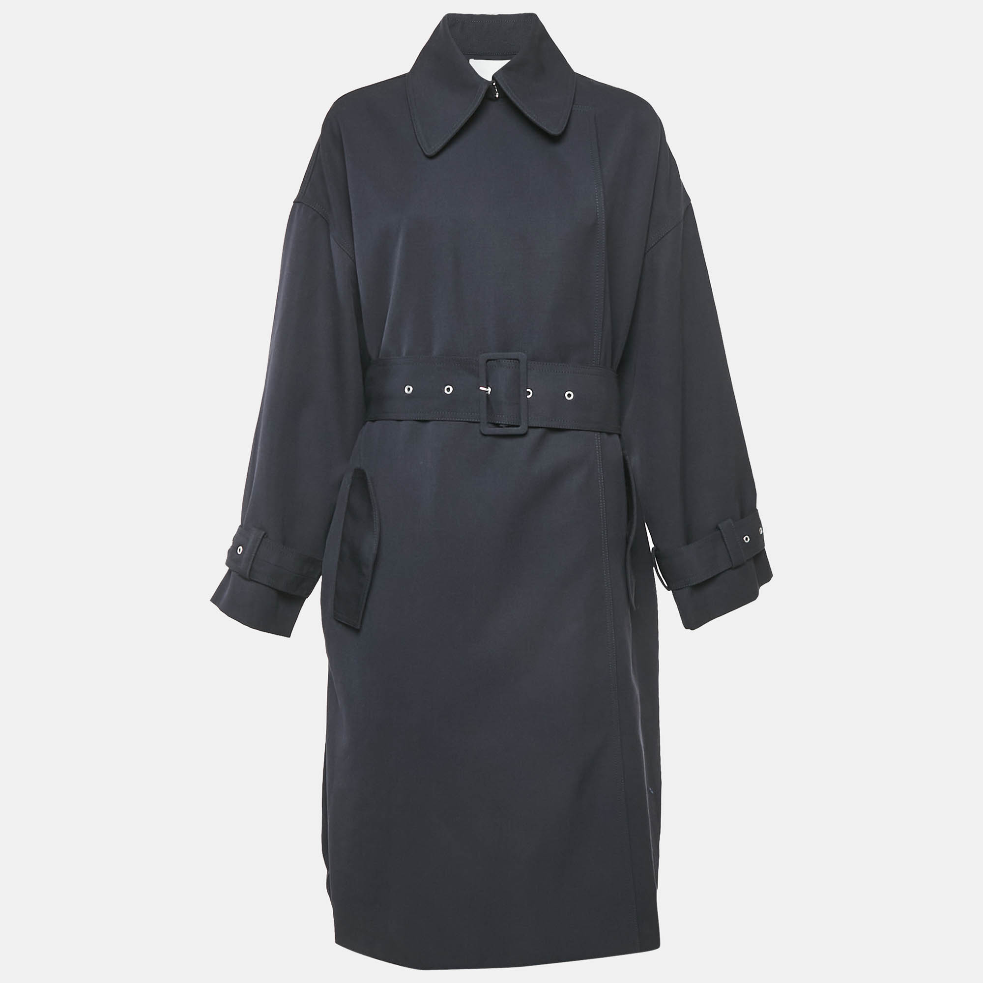 

3.1 Phillip Lim Navy Blue Mid-Length Coat M