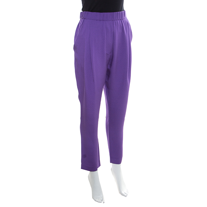 

3.1 Phillip Lim Purple Draped Pocket Elasticized Waist Pants