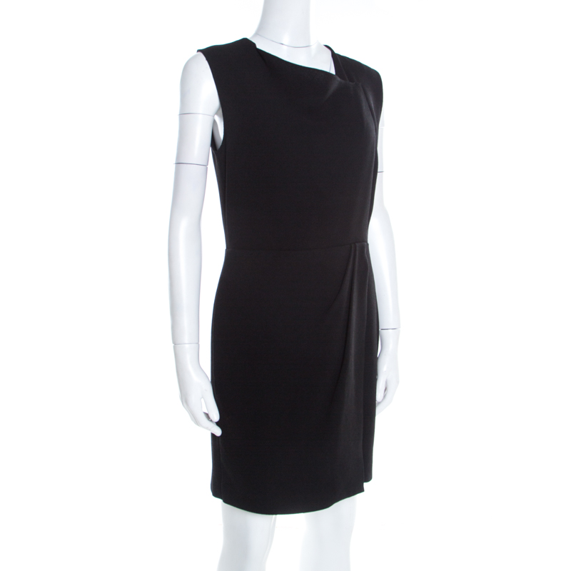 

3.1 Phillip Lim Black Crepe Pleated Waist Detail Sleeveless Dress