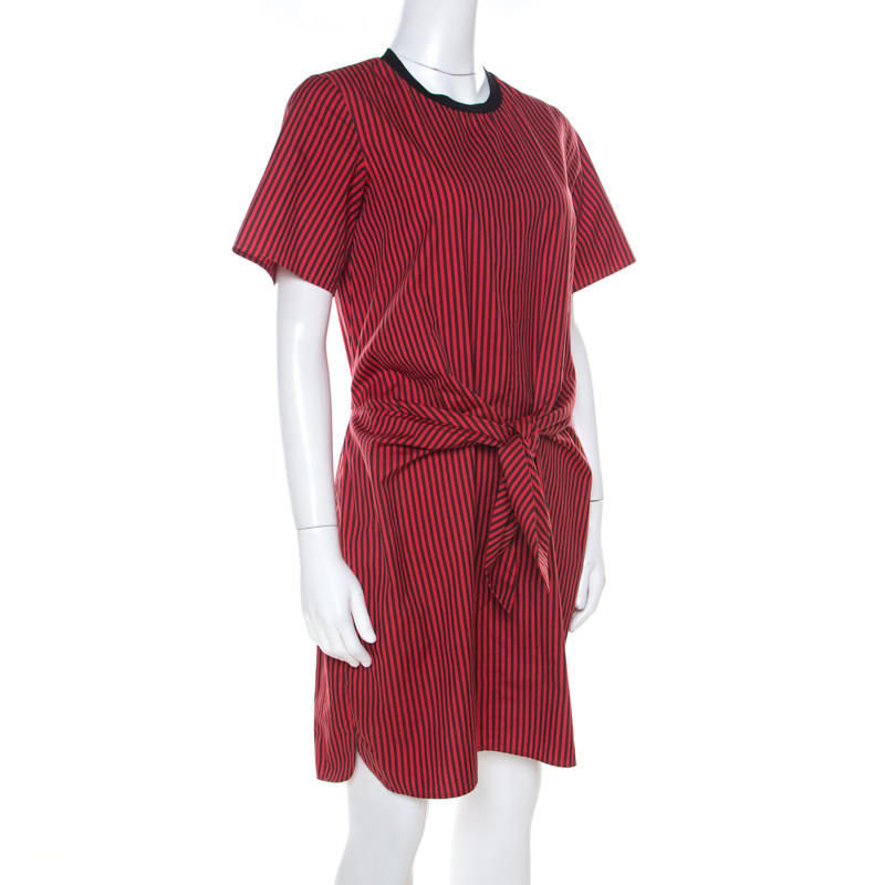

3.1 Phillip Lim Red & Black Striped Cut Out Back Detail Dress