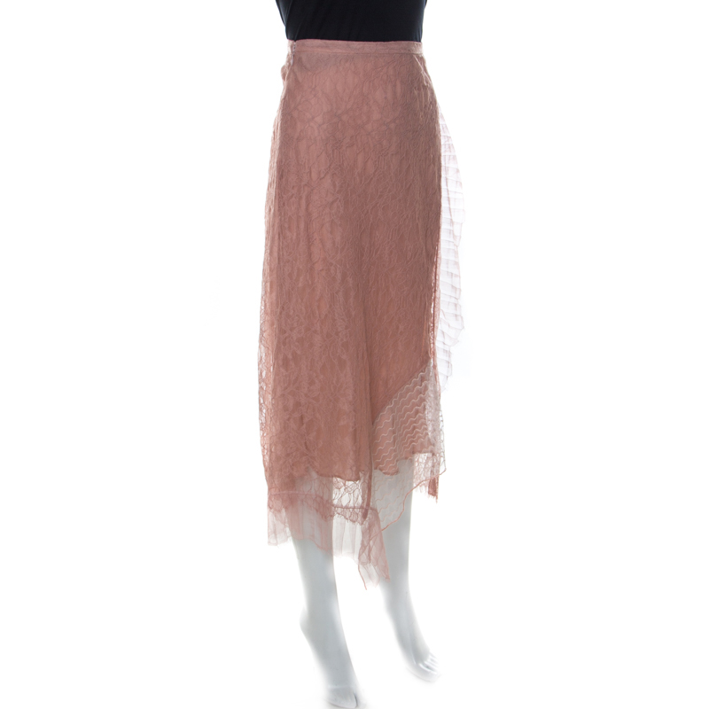 

3.1 Phillip Lim Dusky Pink Lace Patchwork Skirt