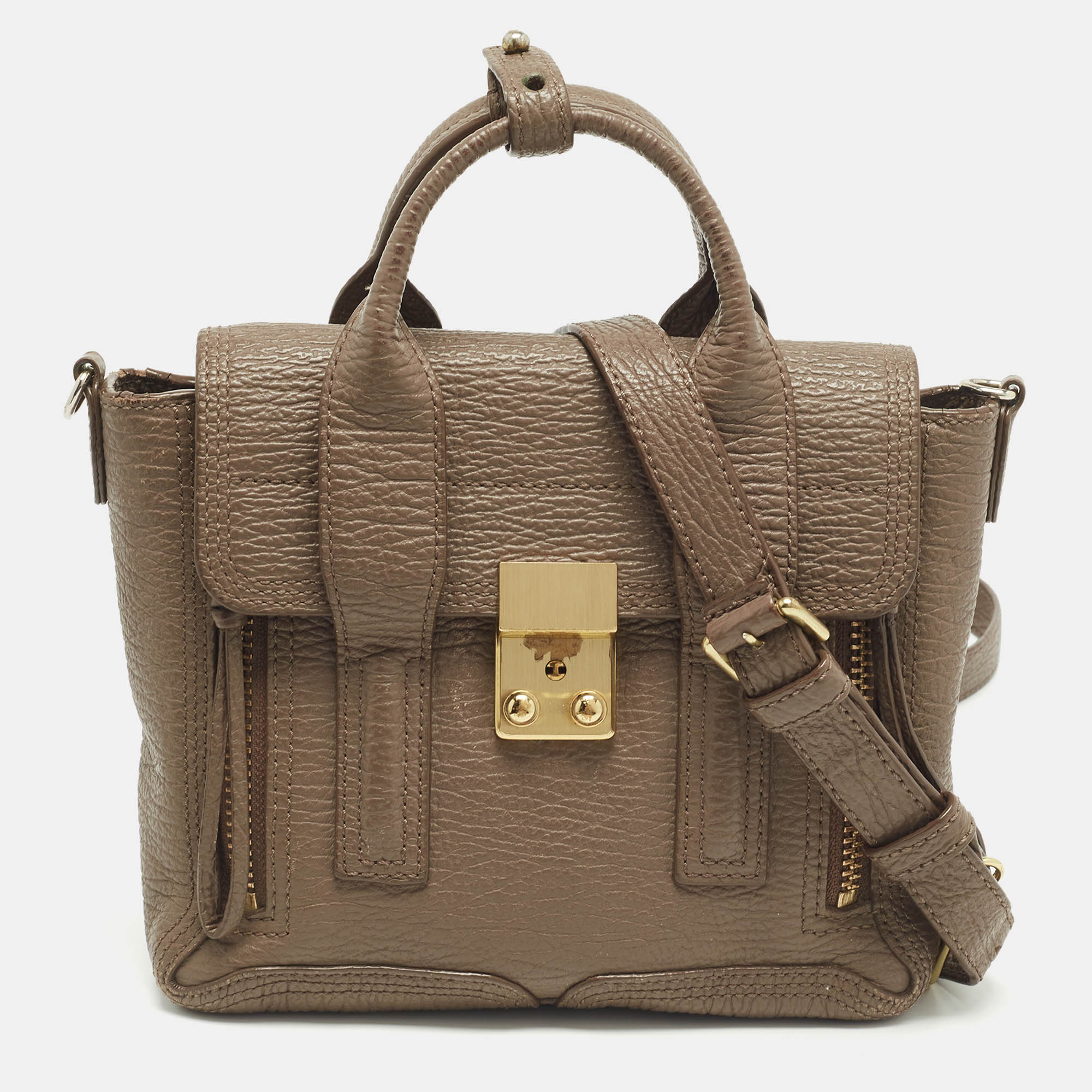 

3.1 Phillip Lim Beige Leather Pashli Satchels