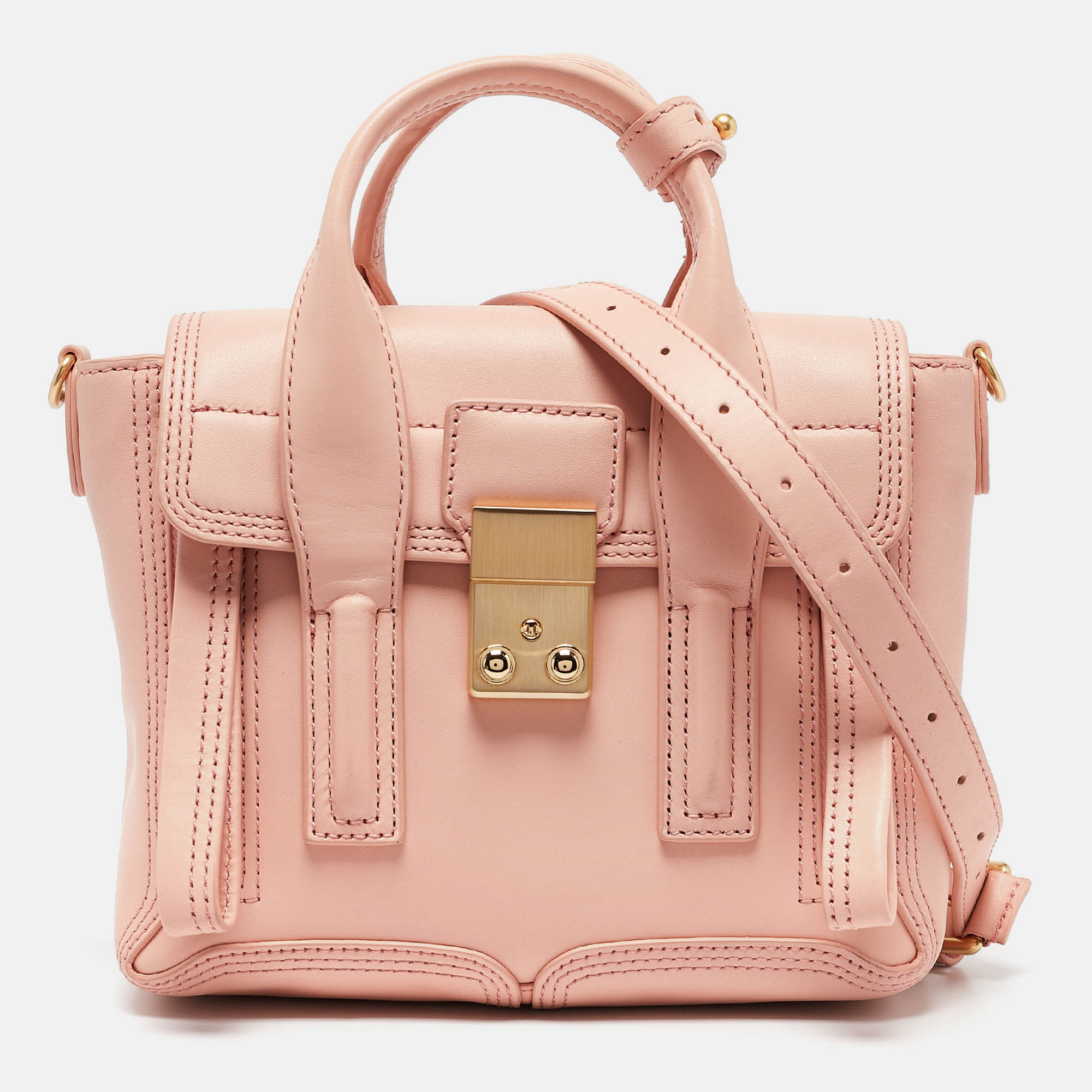 

3.1 Phillip Lim Pink Leather Mini Pashli Satchel