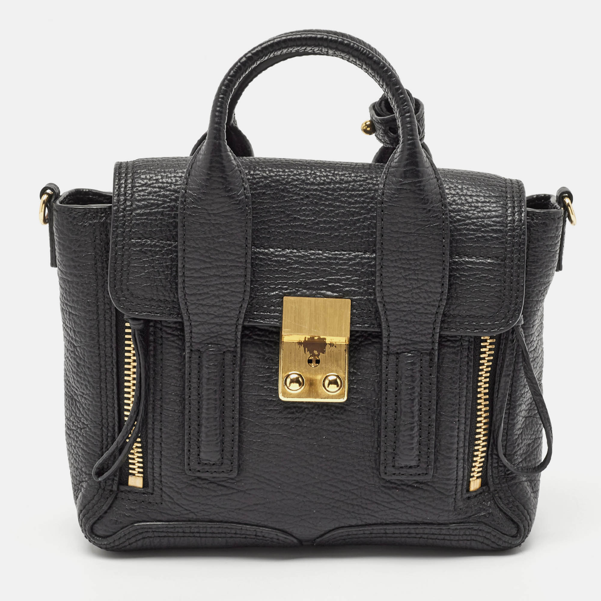 

3.1 Phillip Lim Black Leather Mini Pashli Satchel